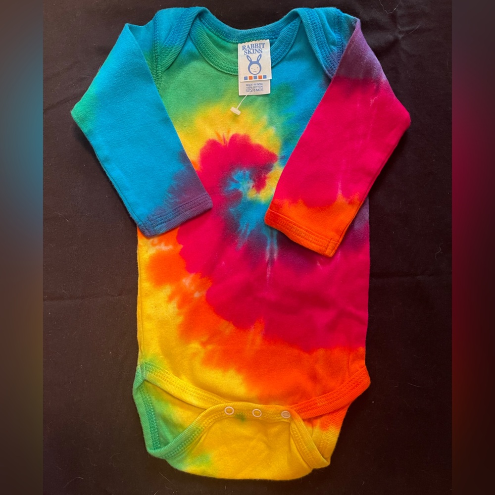 Tie Dye Rabbit Skins onesie